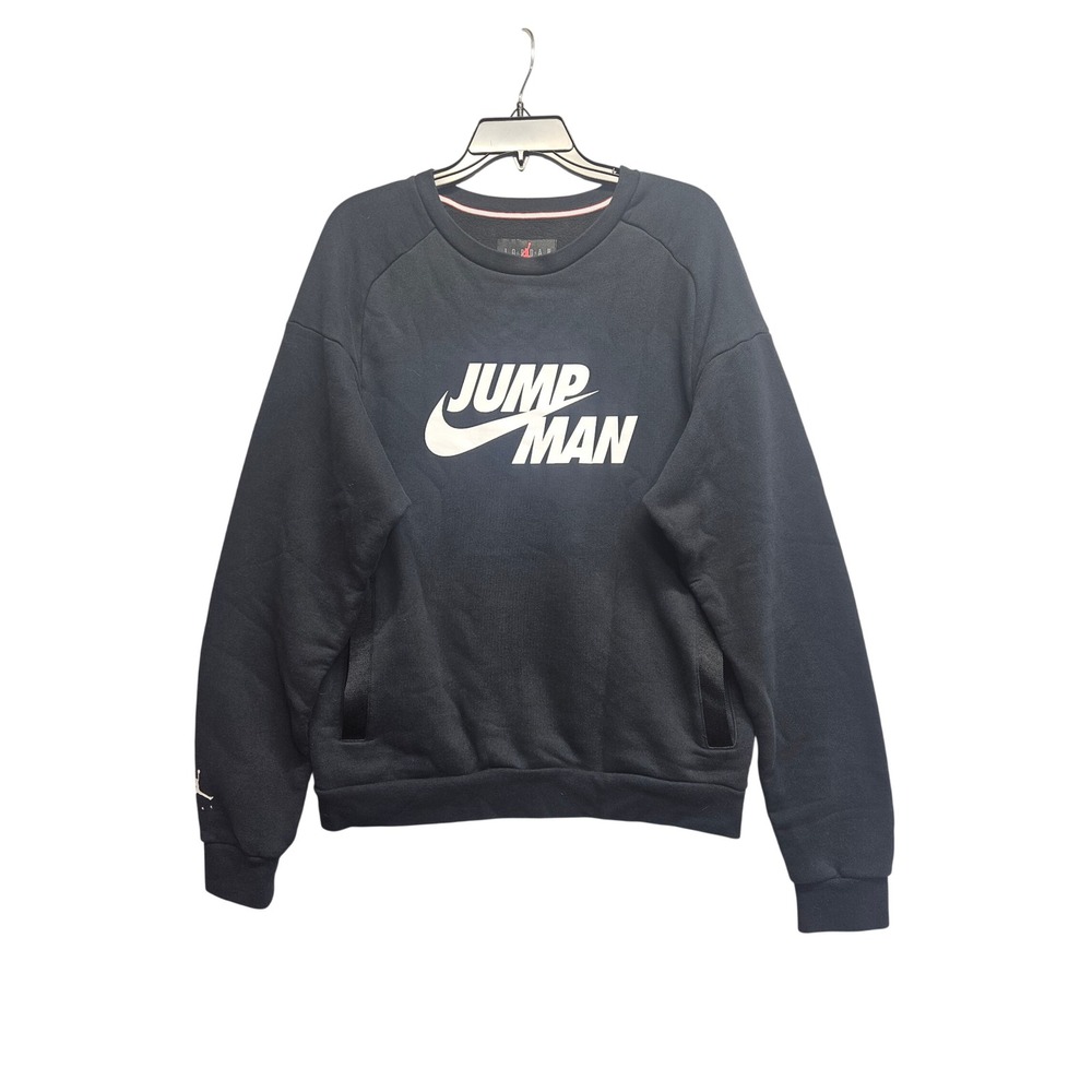 Jordan Jumpman Nike Mens Small Black Crewneck Sweatshirt Pockets 915191-010